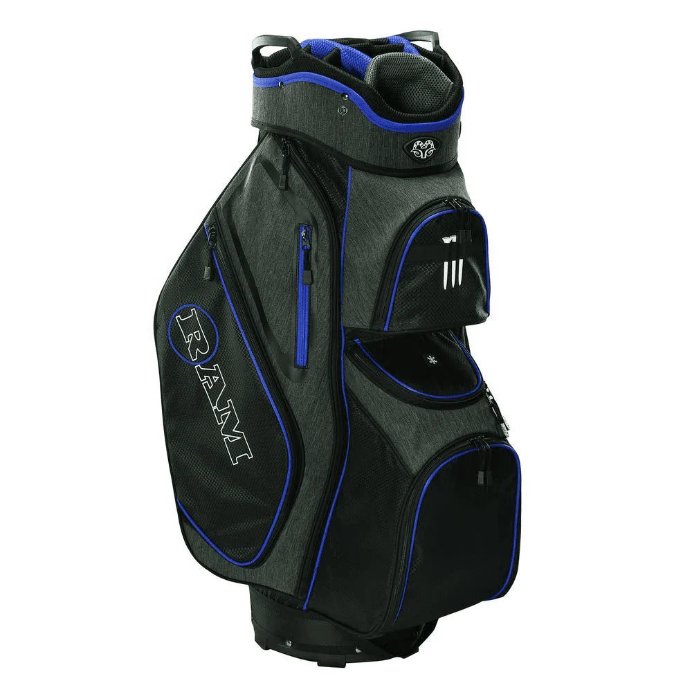 Golf Cart Bag with 14 Way Dividers Black Red T995