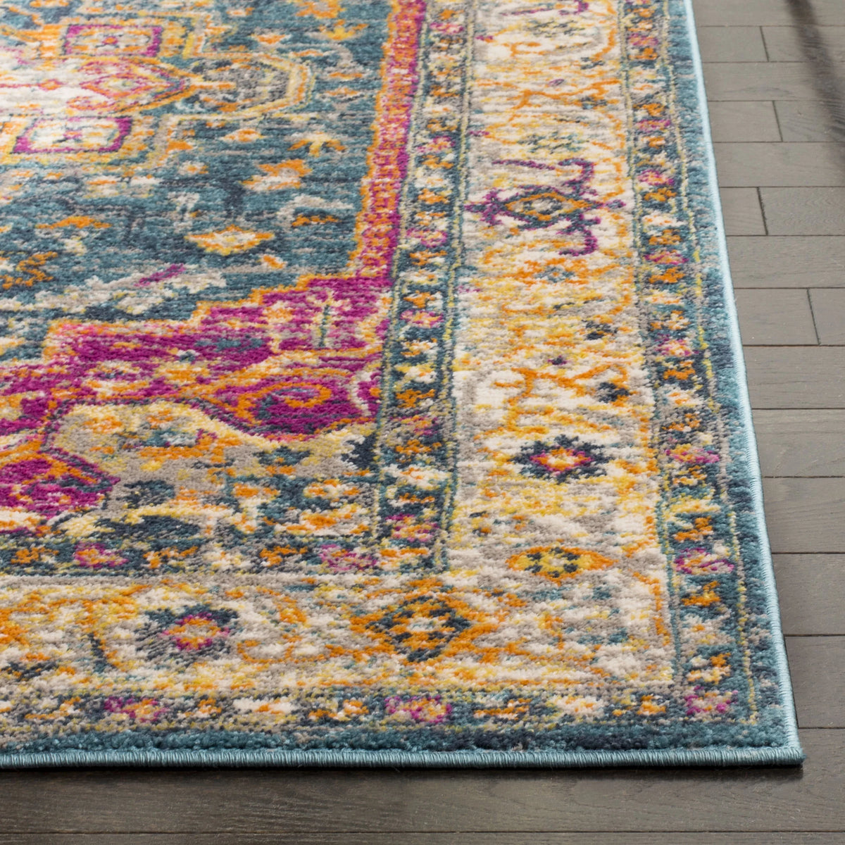 Blue Multi Floral Runner Rug 2'3" x 10' H381