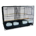 4 Medium Breeding Cages with Divider, Black K1509