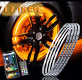 17IN RGB LED Wheel Ring Light Kit 4PCS Single Row Waterproof W392
