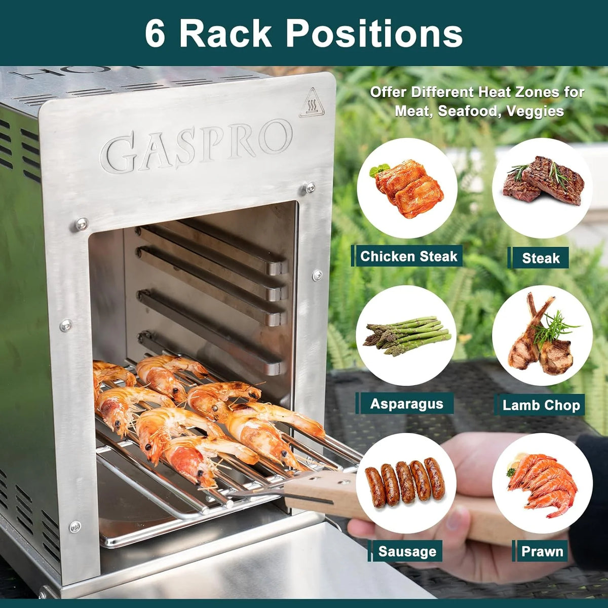Portable Stainless Steel Propane Gas Grill Q477326
