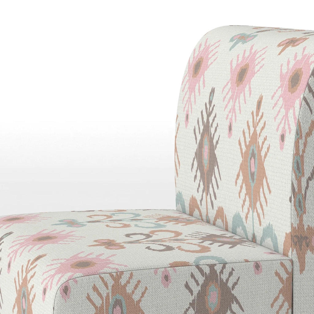 Cream Patterned Upholstered Accent Chair M340