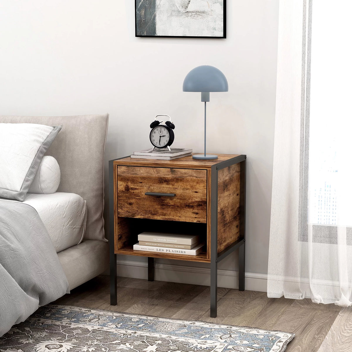 Rustic Brown 6 Drawer Wood Dresser S315