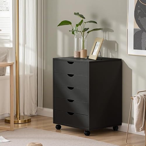 White 7 Drawer Mobile File Cabinet with Wheels B13668