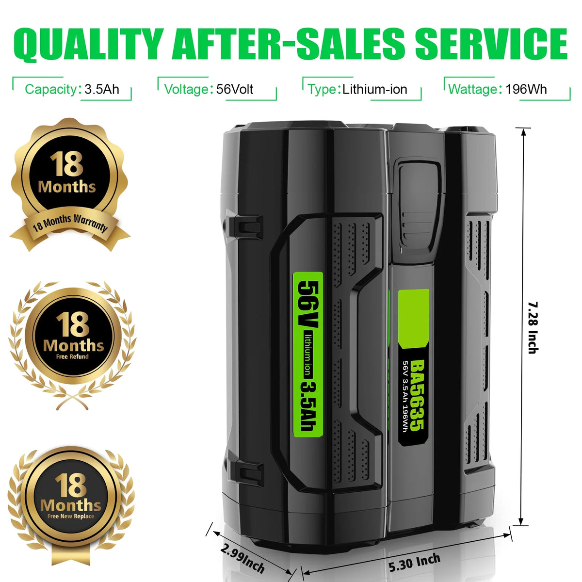 56V 3.5Ah Replacement Battery S7354