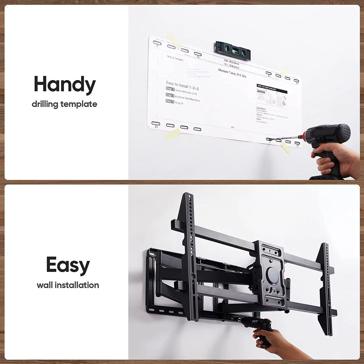 Full Motion TV Wall Mount Brackets for 50-90 inches Flat Curved TV R67607