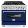 36 in. Gas Range with Blue Gloss Door I2821
