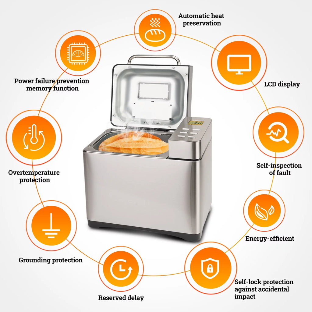 2LB Automatic Stainless Steel Bread Maker K3399