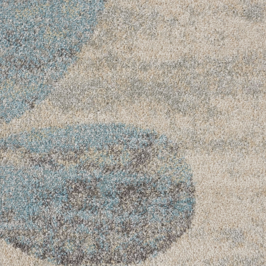 Ivory Light Blue 8' x 10' Area Rug J96315