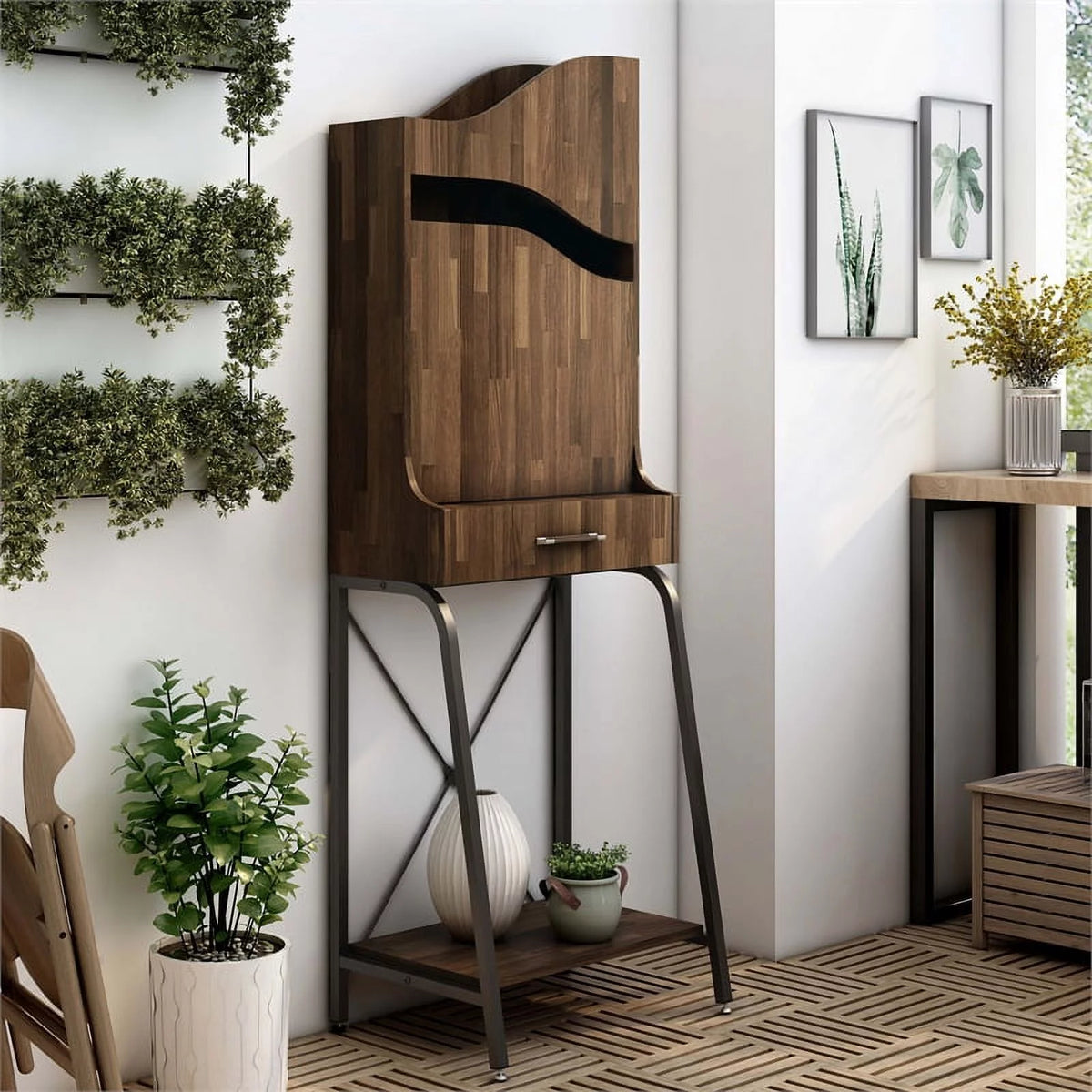 Wood 2-Shelf Mini Bar C4894