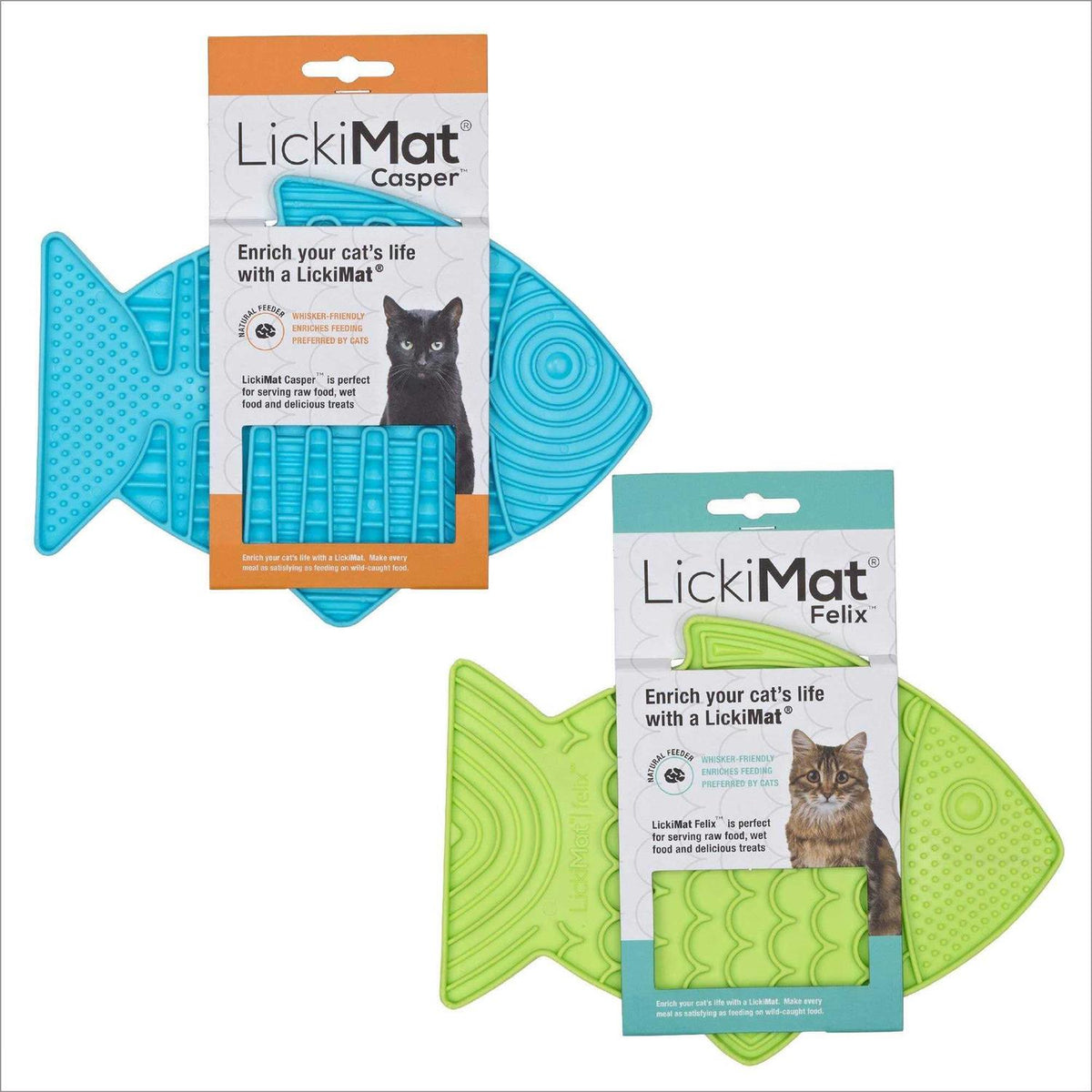 Fish-Shaped Cat Slow Feeders Lick Mat V9506