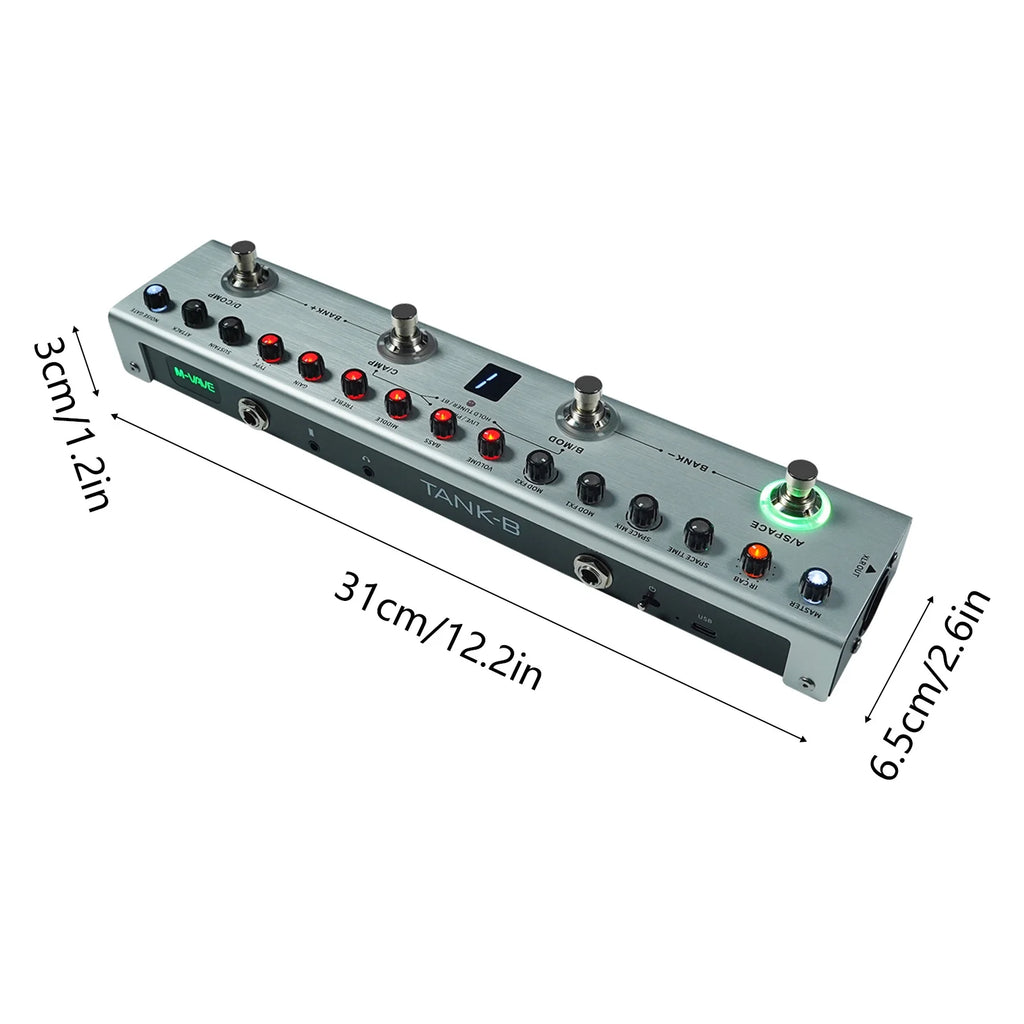 Effects Pedal with 3-Band Equalizers, XLR Balanced Output, and Multiple Delays/Reverbs H51626