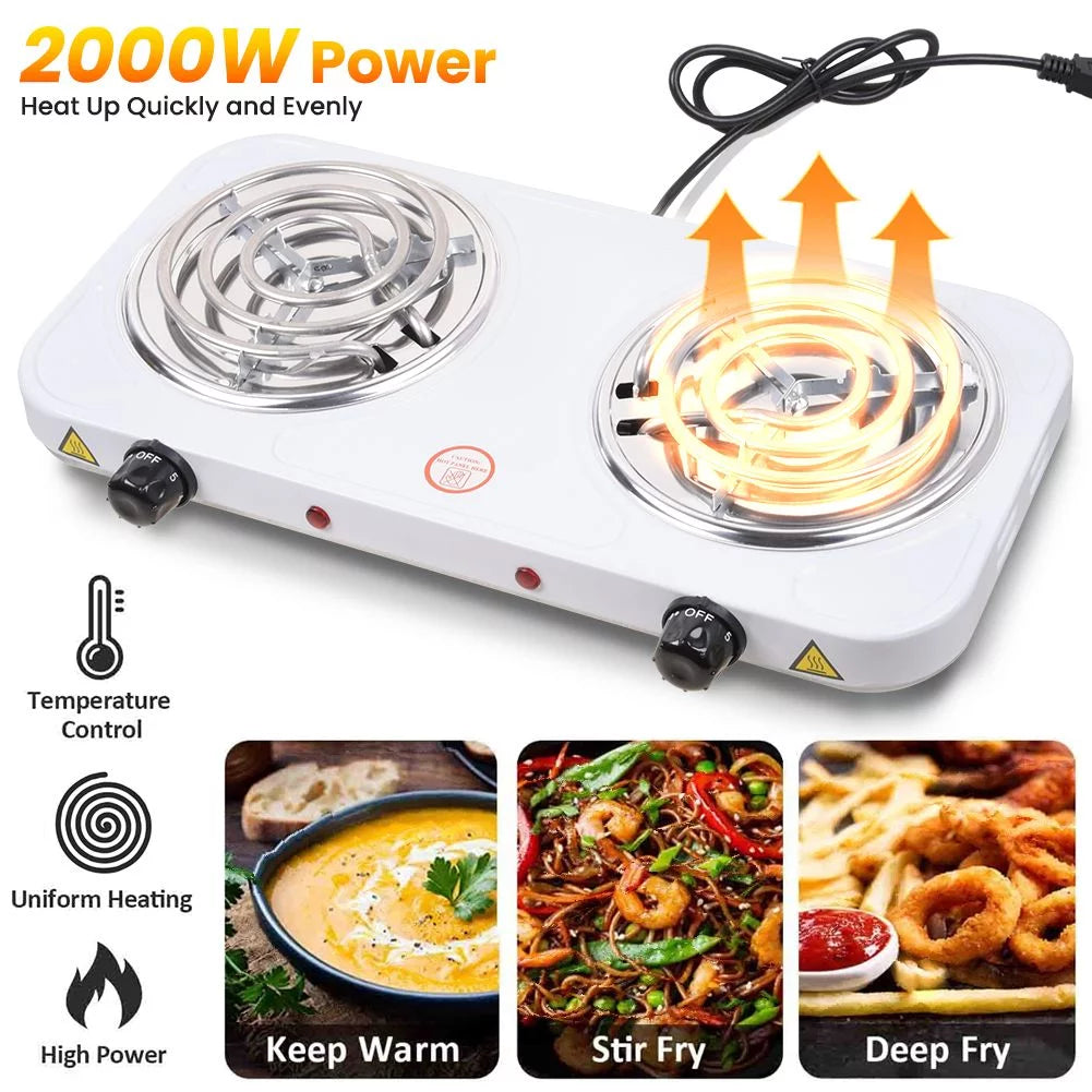 2000w Portable Electric Double Burner G863