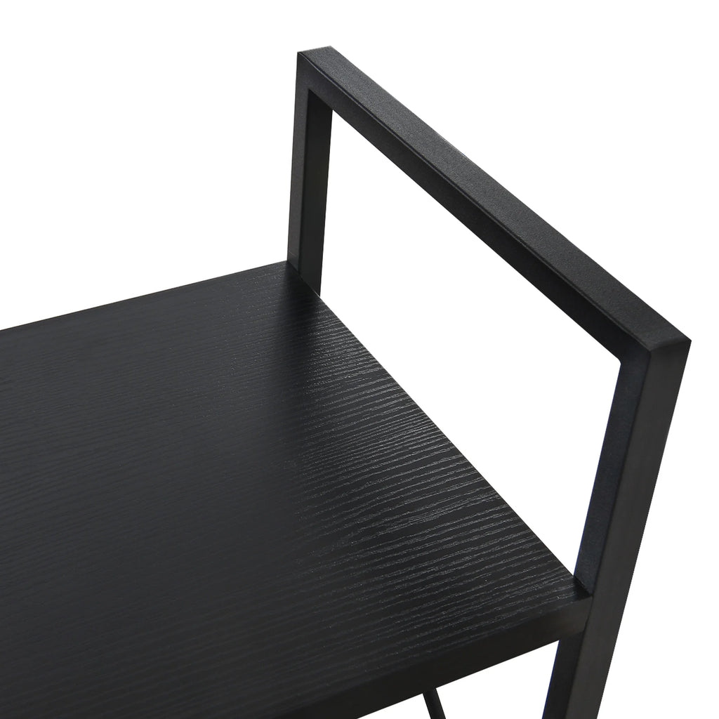 Black 6 Tiers Ladder Bookshelf T808