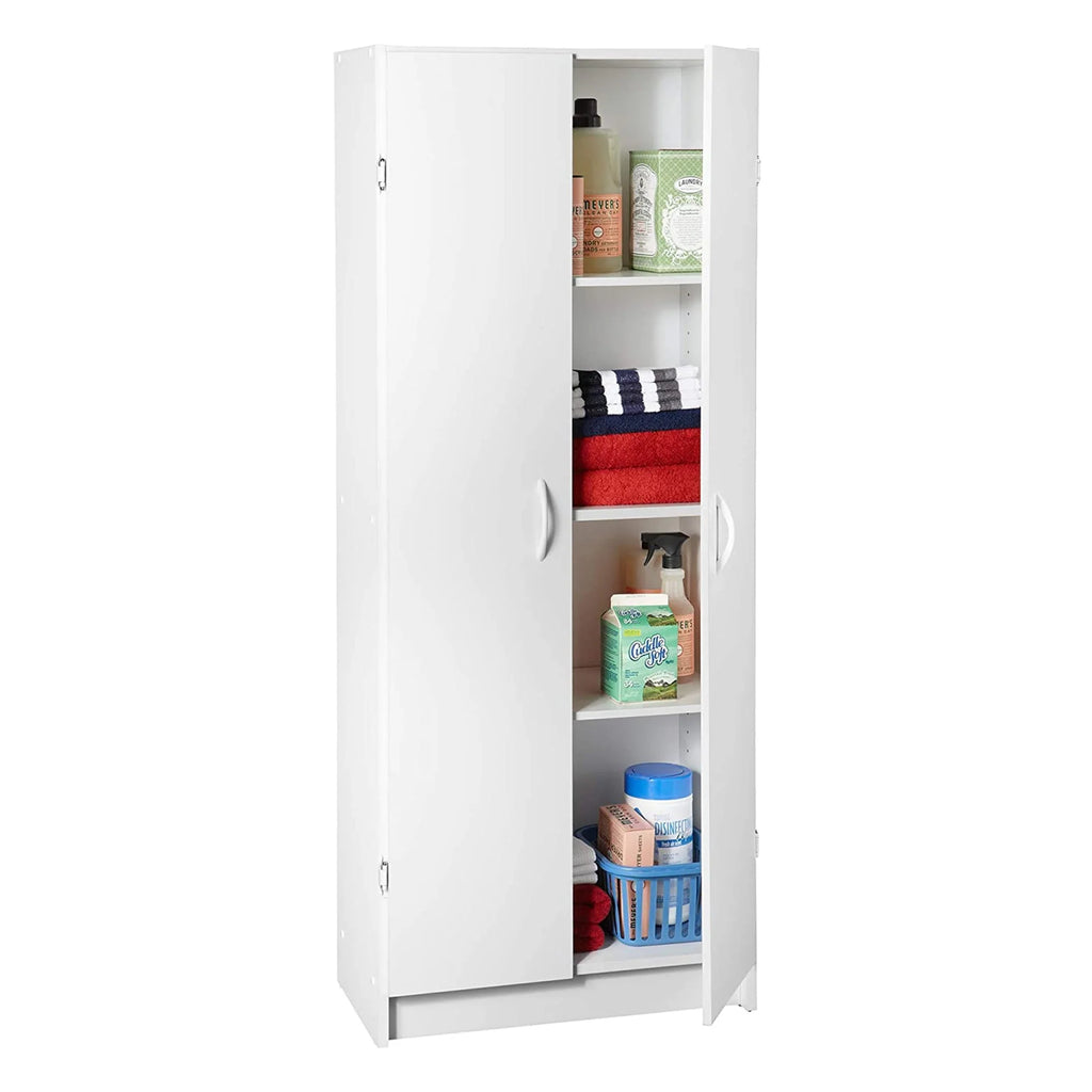 Adjustable 4 Shelf Pantry Cabinet, White T101