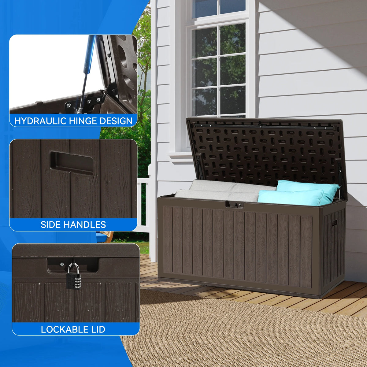 86 Gallon Double-Wall Resin Deck Box O204897