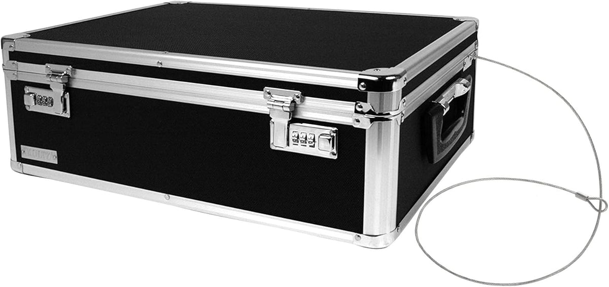 Locking Storage Box with Combination Lock, 6.5 x 23 x 13.5 Inch O9293