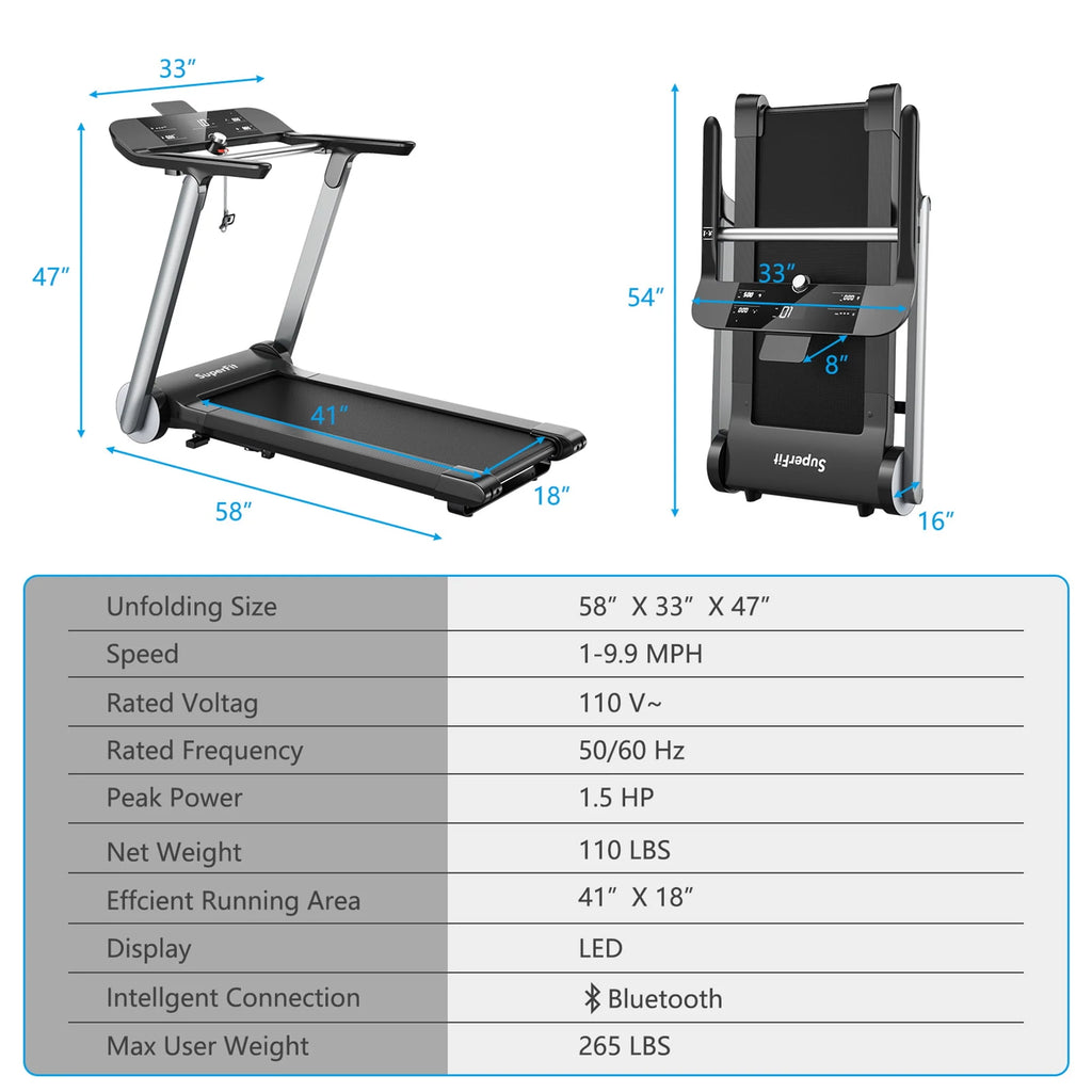 Electric Folding Treadmill E7314