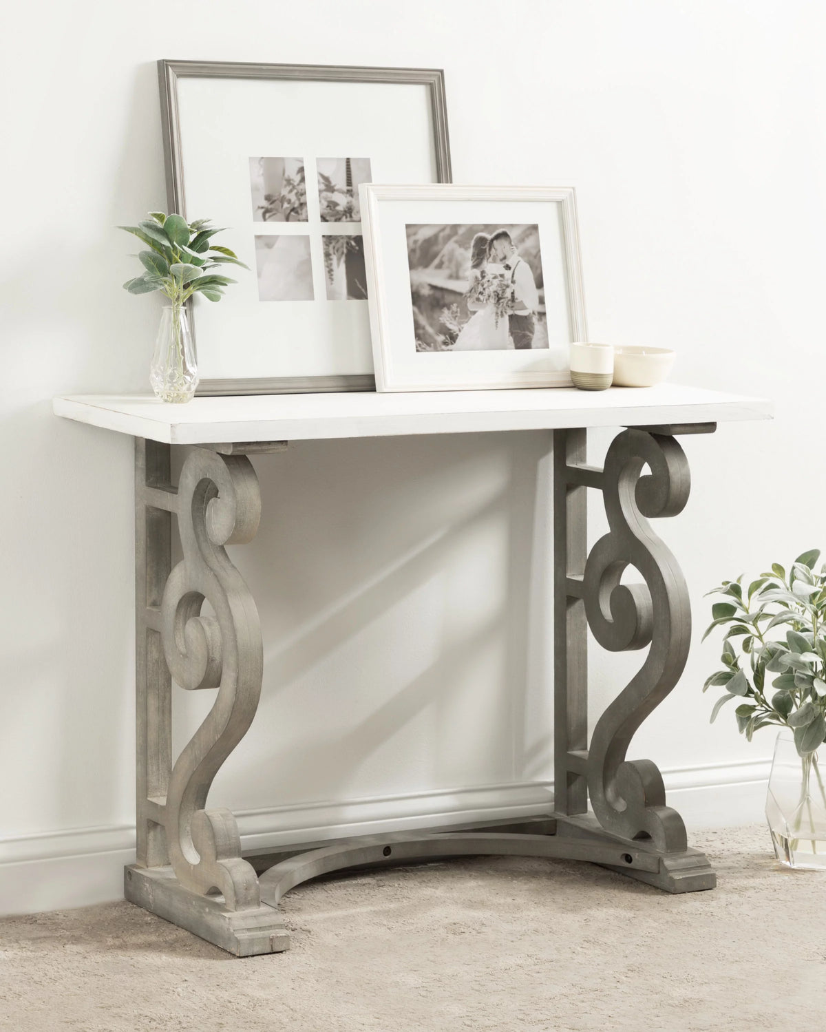 Solid Wood Farmhouse Console Table N61419