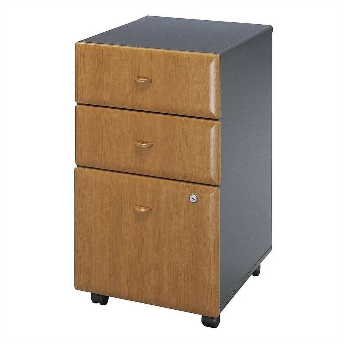 3 Drawer Wood Mobile Filing Cabinet Set of 2 U948