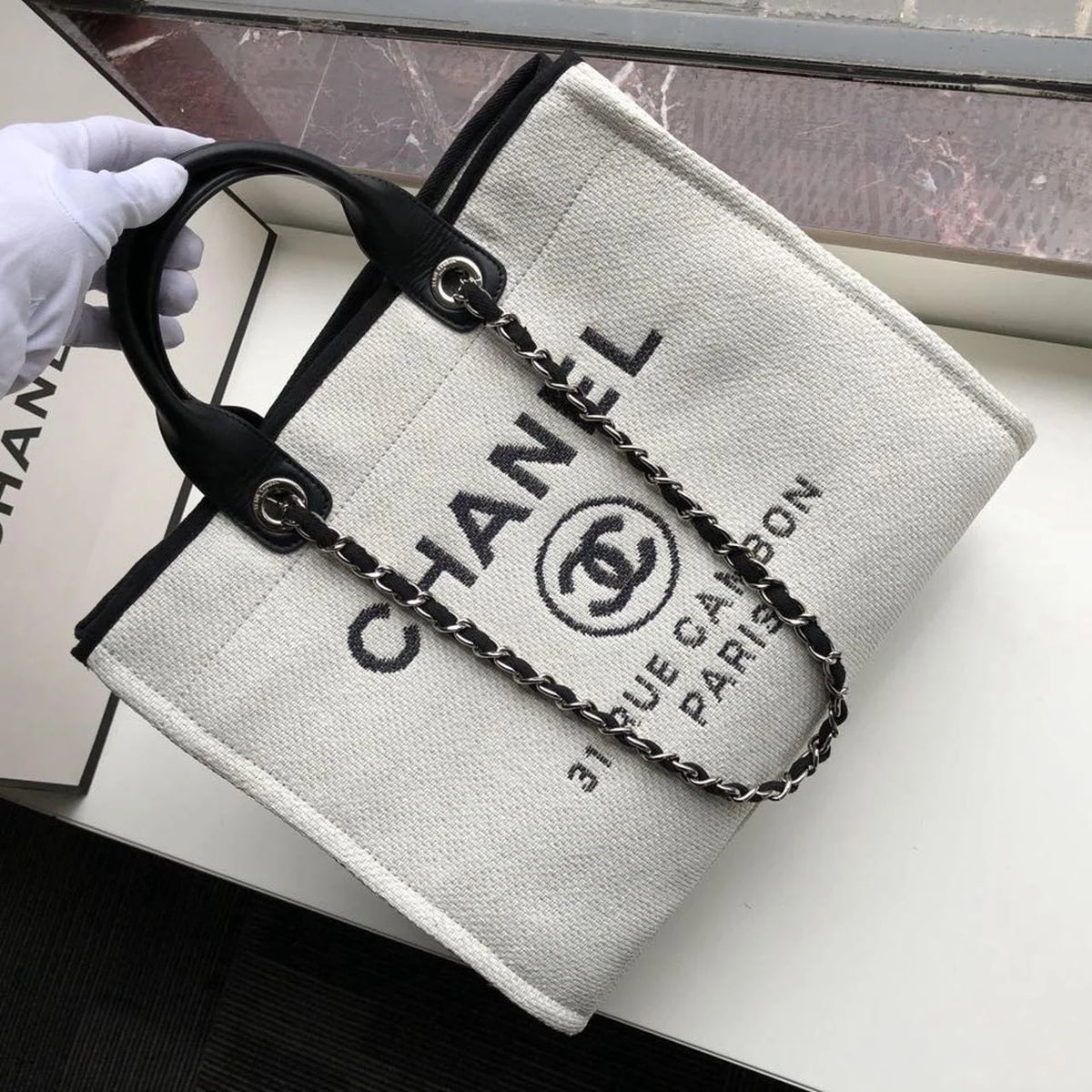 White Small Shopping Bag Z189