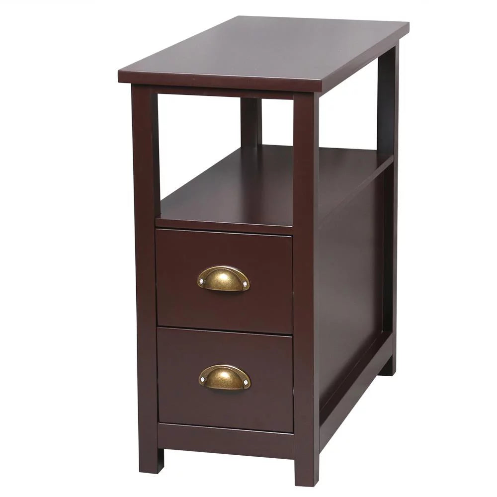 Brown Narrow End Table C741