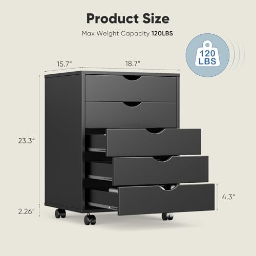 White 7 Drawer Mobile File Cabinet with Wheels B13668
