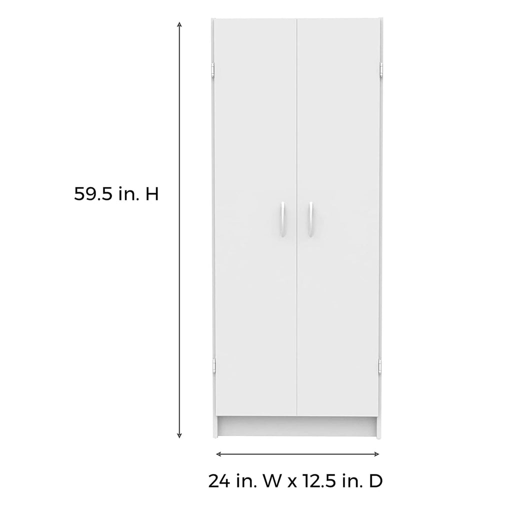Adjustable 4 Shelf Pantry Cabinet, White T101