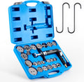 23pc Pneumatic Brake Caliper Compression Tool with 22 Disc Adapters and 2 Caliper Hangers I663015