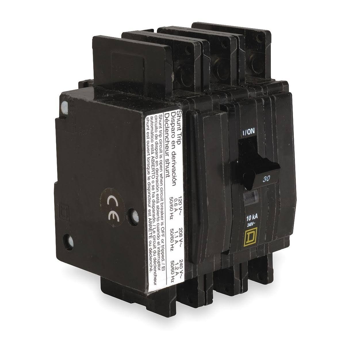 3P Shunt Trip Circuit Breaker 60A 240VAC U6202