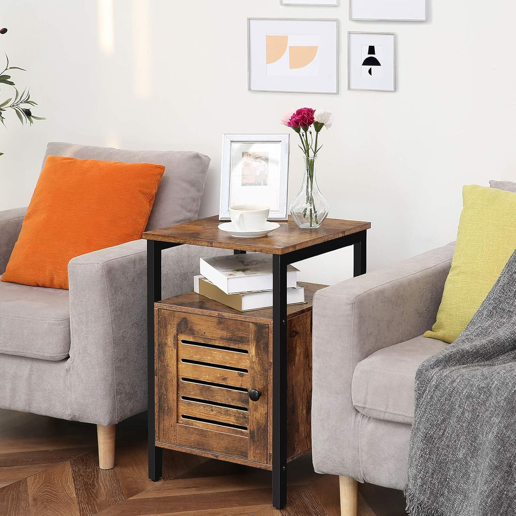 Set of 2 Wood Nightstand with Storage A815985