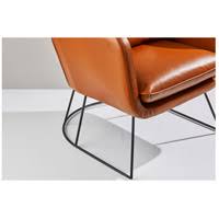 Camel Brown Distressed PU Leather Chair K1471