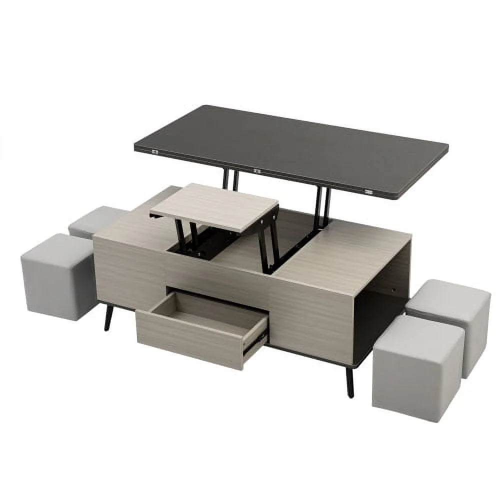 5 Piece Lift Top Coffee Table Set with Storage R848327