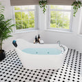 67 Freestanding Oval Whirlpool Bathtub with Faucet X2750