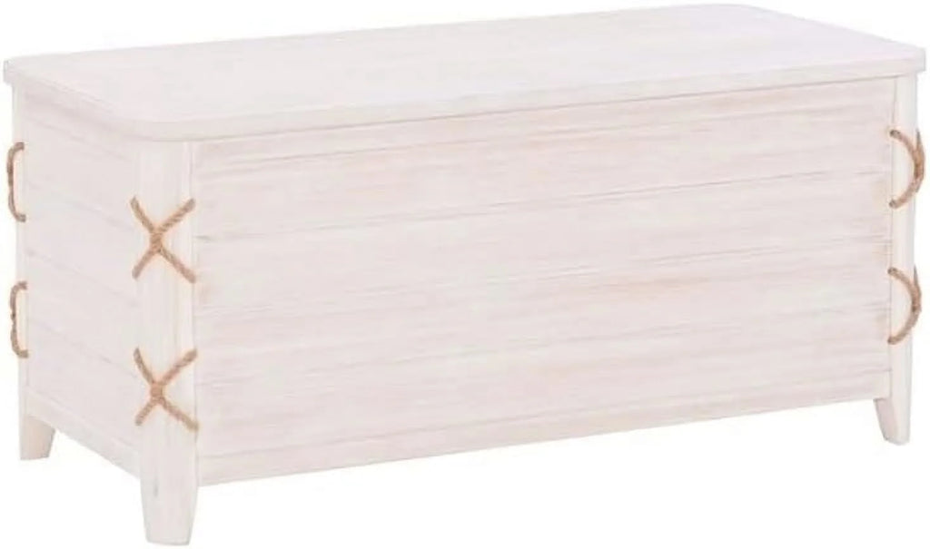 White Wood Storage Chest Z2980