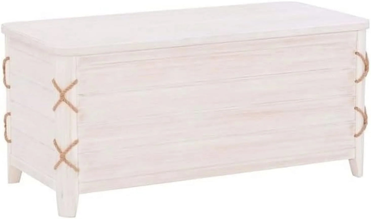 White Wood Storage Chest Z2980