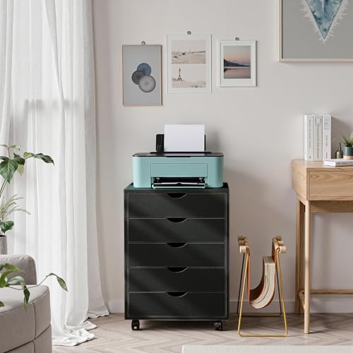 White 7 Drawer Mobile File Cabinet with Wheels B13668