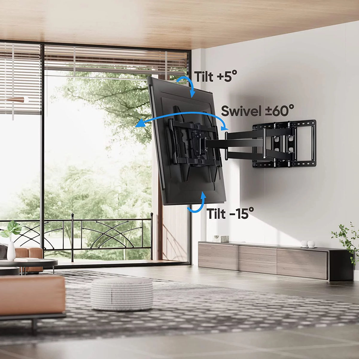 Full Motion TV Wall Mount Brackets for 50-90 inches Flat Curved TV R67607