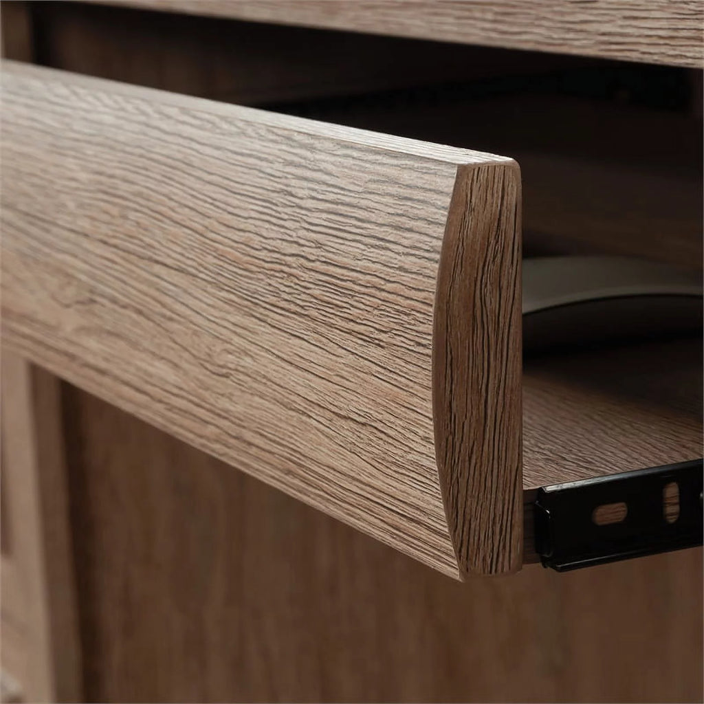 Contemporary Brushed Oak Pedestal Desk T3582
