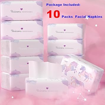 White 4-Ply Wood Pulp Facial Tissue Pack of 10 F297666