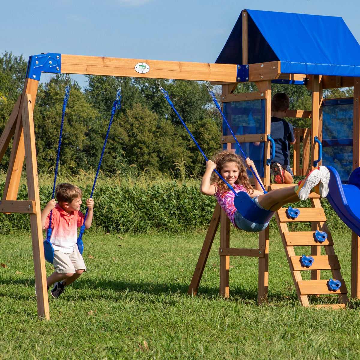 Wooden Cedar Swing Set S444