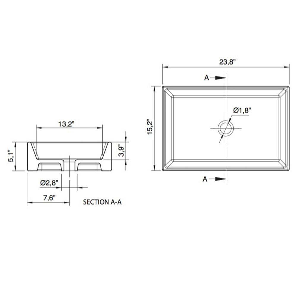 White Vessel Sink C47801