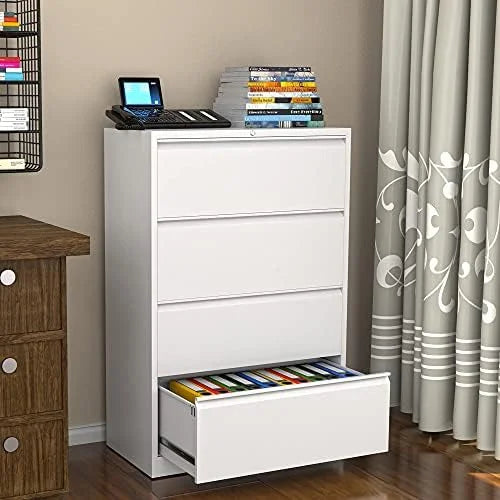 Black 2 Drawer Metal File Cabinet with Lock P34768