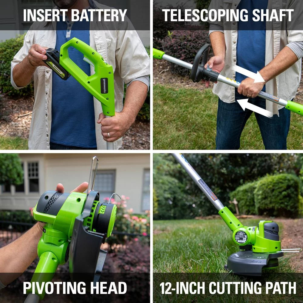 24V 12 Cordless String Trimmer/Edger with 2.0 Ah Battery & Charger W752890