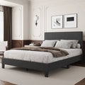 Queen Size Dark Gray Upholstered Bed Frame B524636