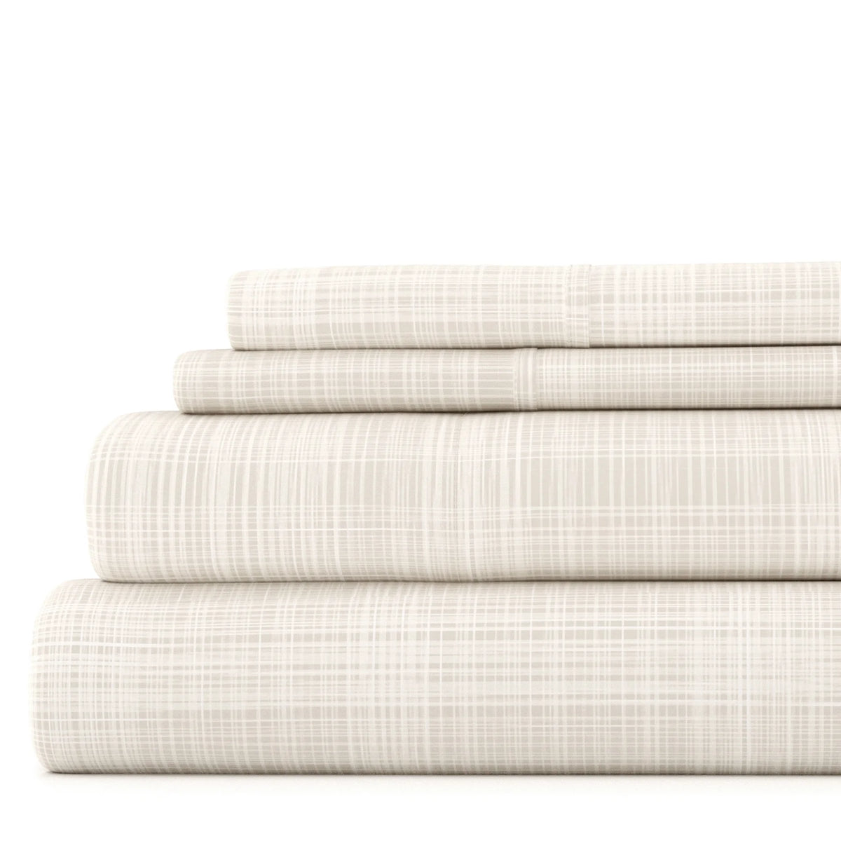 4 Piece Pattern Microfiber Bed Sheets Set California King S680