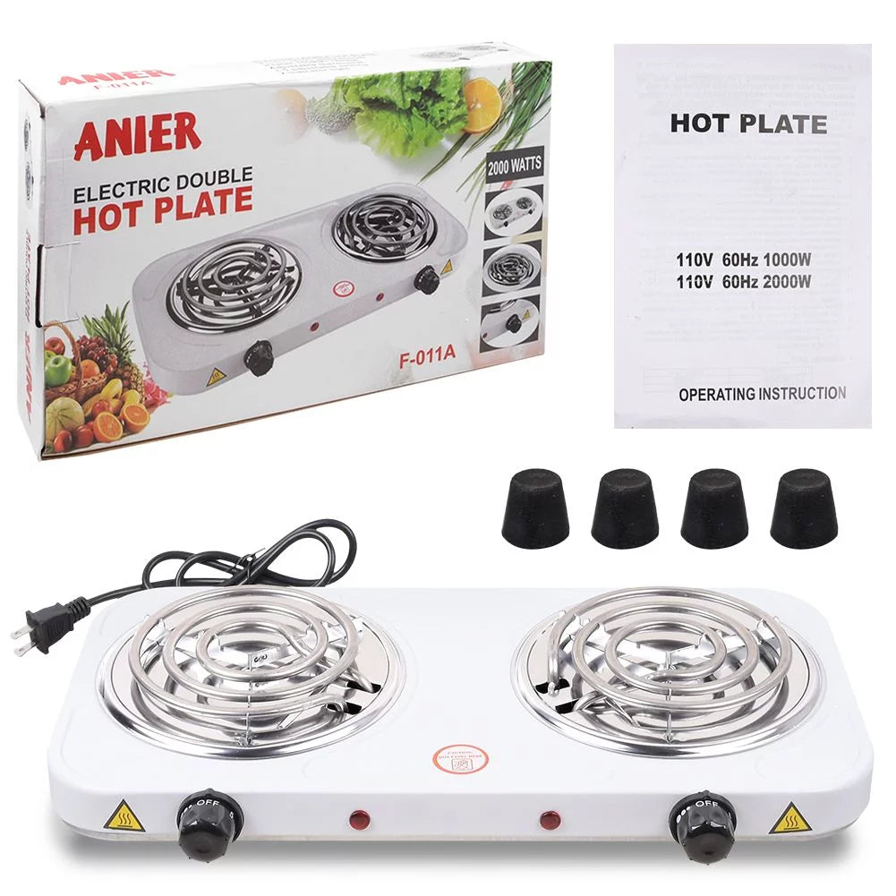 2000w Portable Electric Double Burner G863