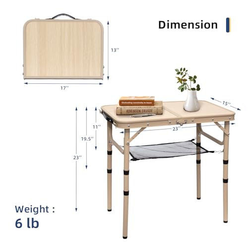 2FT Lightweight Portable Aluminum Folding Table J331770