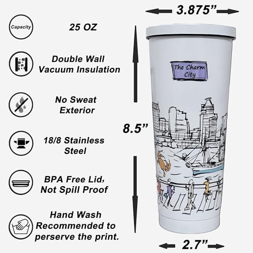 25 Oz Vacuum Insulated Stainless Steel Tumbler with Lids & Straw B70802