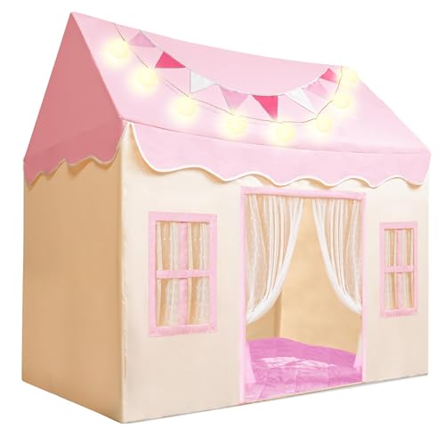 Play Tent with Blanket, LED Lights & Flags, 51*35*52 Inch G468
